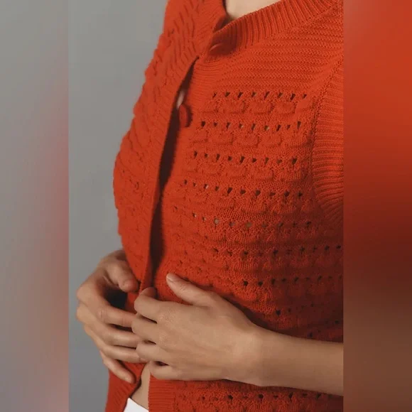 Damson Madder Aggie Knitted Tank in Red UK 10 / US 6 - Picture 4 of 15